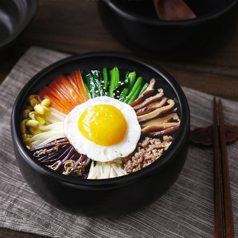 Korean bibimbap special stone pot Korean style stall ceramic pot open fire casserole clay pot rice casserole small pot