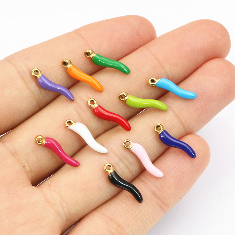 10 Stück Emaille Chili Pfeffer Reize Anhänger Multi Farben Für DIY Schmuck Herstellung Ohrringe Halskette Anhänger Zubehör Ergebnisse