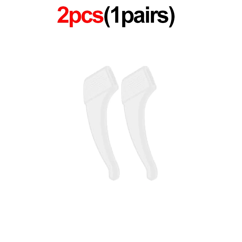 Crochet d'oreille en Silicone antidérapant pour lunettes, 2/40 pièces, fixation de support de manchon d'oreille, accessoires de lunettes de soleil, poignée Anti-chute, support pour lunettes: Argent