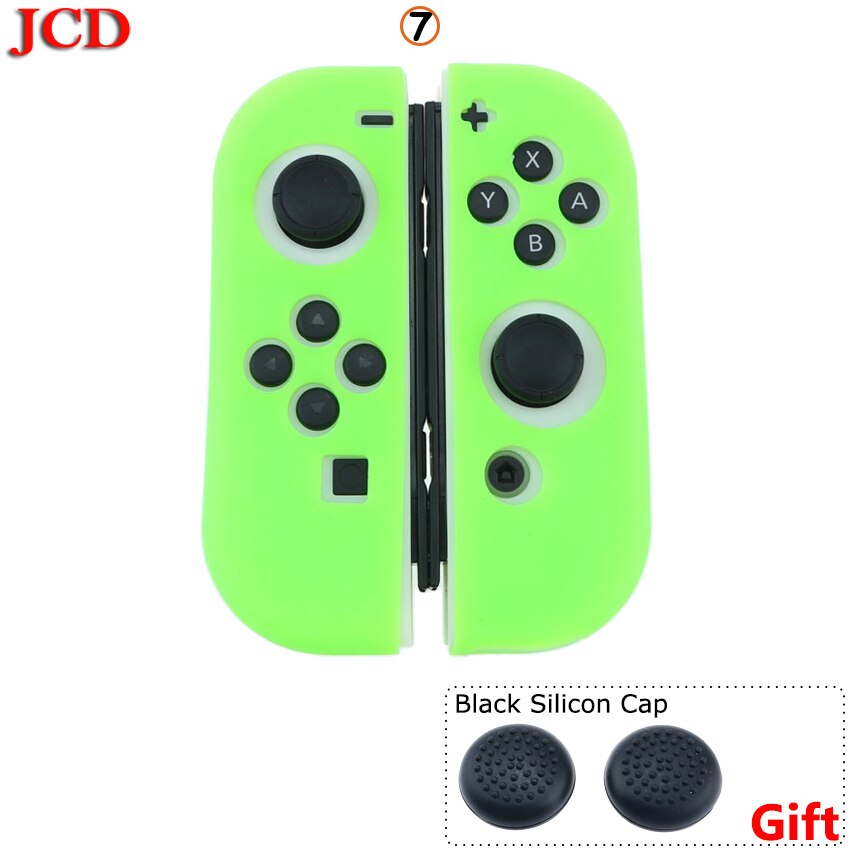 JCD For Nintend for Switch Controller Gamepad Joystick Silicone Case For Nintendo for Switch NS Black Silicon Cap: No7