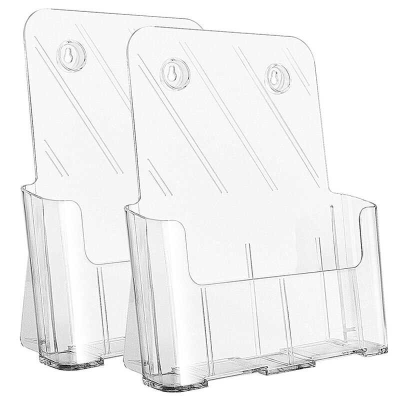 Brochureholder 9.3 x 11 tommer plastiklitteraturholdere klar flyerholder rack kortholder, magasin, pjece, hæfte disp: Default Title