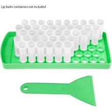 Lip Balm Crafting Kit Filling Tray And Spatula Set Bpa Free 50 Empty Lip Balm Tubes With Caps Diy Natural 3/16 Oz