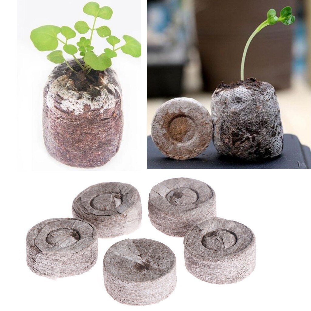 10/Pack Nursery Soil Block Garden Flowers Planting Seedlings Peat Cultivate Tool