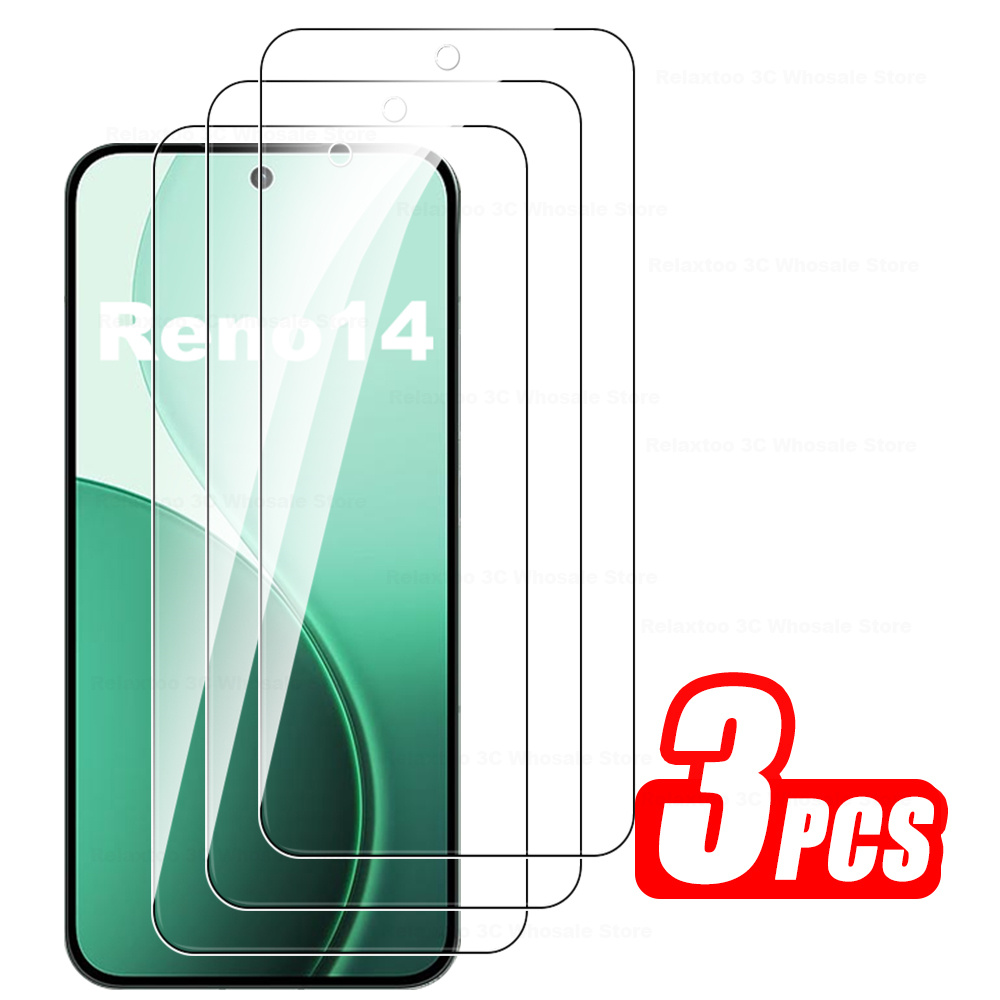 4-1Stck Schutz Glas Für Oppo Reno14 Profi 9H Prämie Bildschirm Schutz Abdeckung Telefon Film Für Oppo Reno14Profi reno 14 14Profi 5G: LICHT / Paket1
