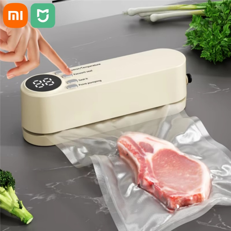 Xiaomi Mijia-máquina de sellado al vacío automática inalámbrica, pequeña, portátil, para envasado de alimentos, máquina laminada, preservación
