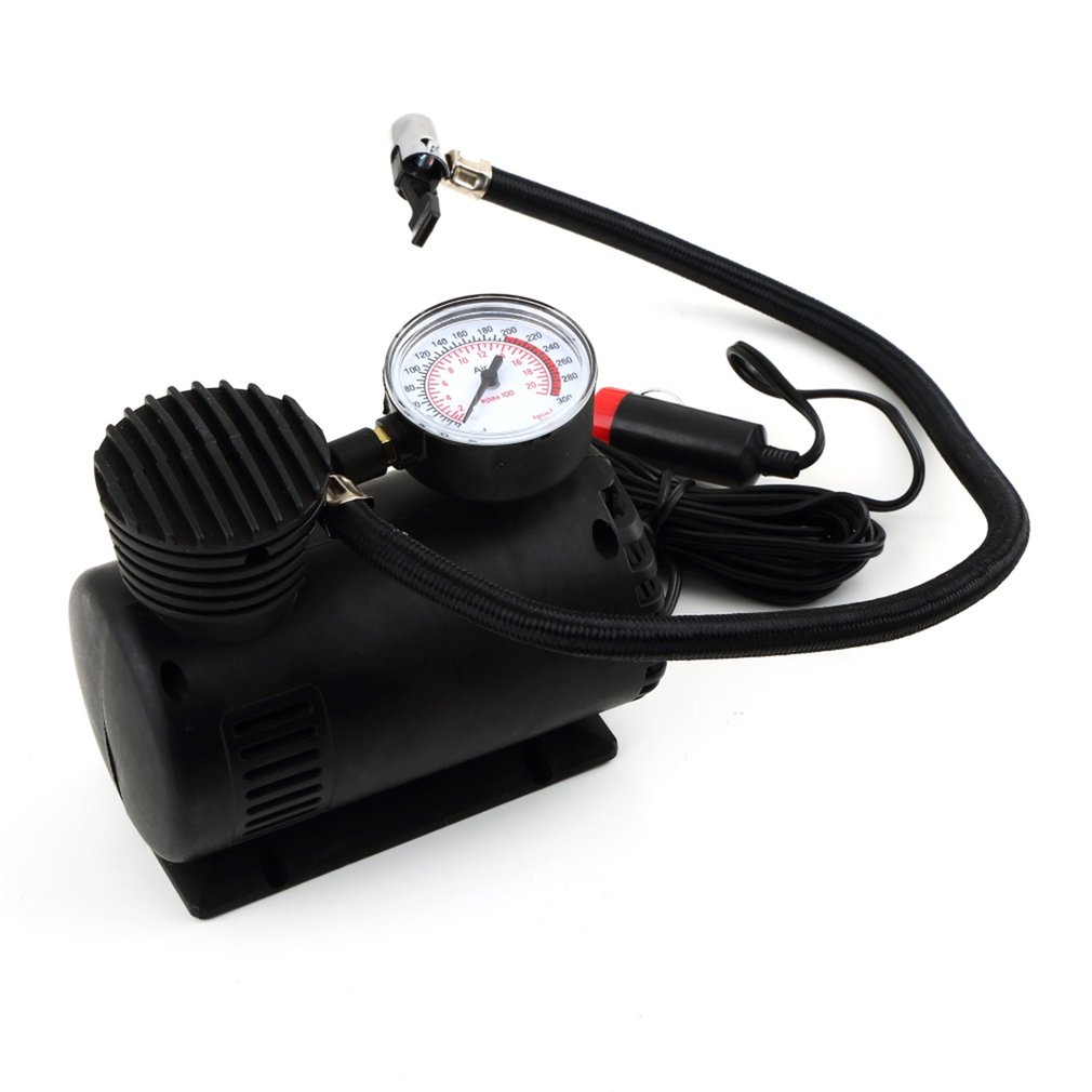 Nero Portatile versatile 12V 300PSI auto del Pneumatico della gomma Gonfiatore Pompa mini compatto Compressore Pompa auto Moto Pneumatico di Gonfiaggio aria