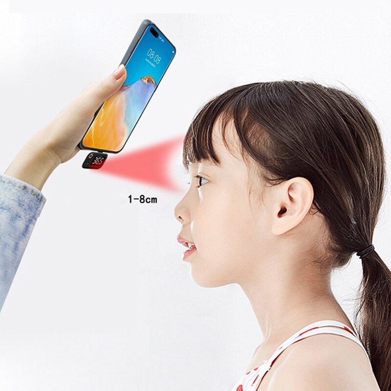 Tragbare Mini Clever praktisch Thermometer USB Digital Anzeige infrarot Sauerei ohr Thermometer Für Android Für IOS Typ-C