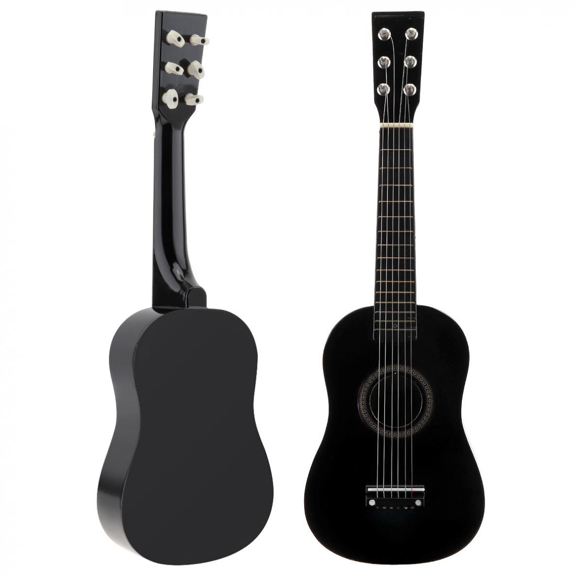 IRIN-Mini Guitarra acústica portátil para niños, instrumento musical de tilo de 23 pulgadas, 12 trastes, 6 cuerdas, con púa y cuerdas