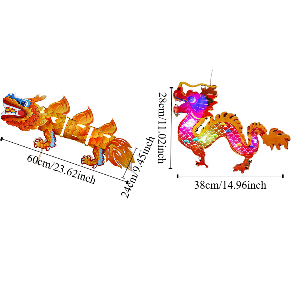 Lichtgevende Mid-Herfst Draak Dans Lantaarn Cartoon Creativiteit Chinese Stijl Draak Lamp Festival Draagbare Handheld Draak Lantaarn