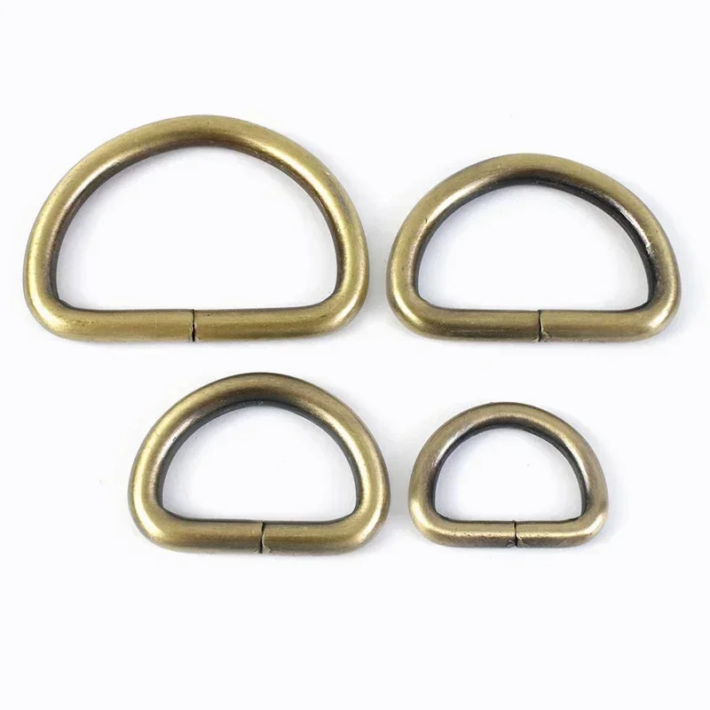 10 Uds. Hebillas de correa de Metal de 13-50mm para bolso, mochila, cinturón, hebilla de anillo O D, correas, Collar de perro, cierre de bucle, accesorios de cuero DIY: 10# / Multicolor