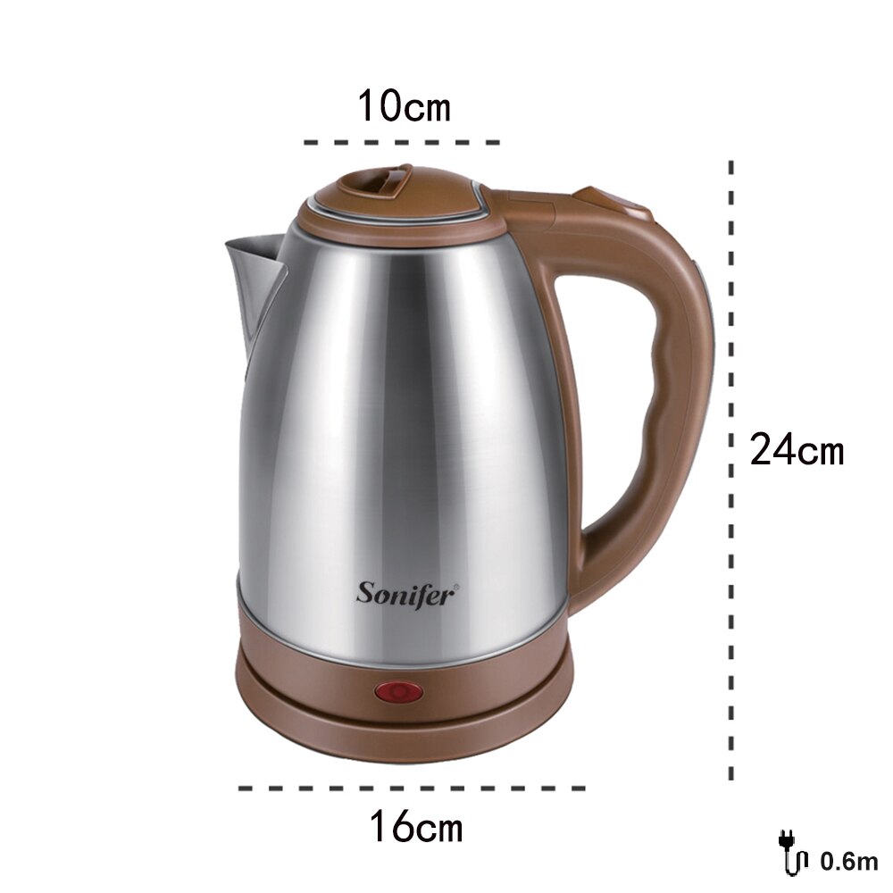 Sonifer – bouilloire électrique en acier inoxydable 304, théière à chauffage rapide, 1500W, 1,8 l