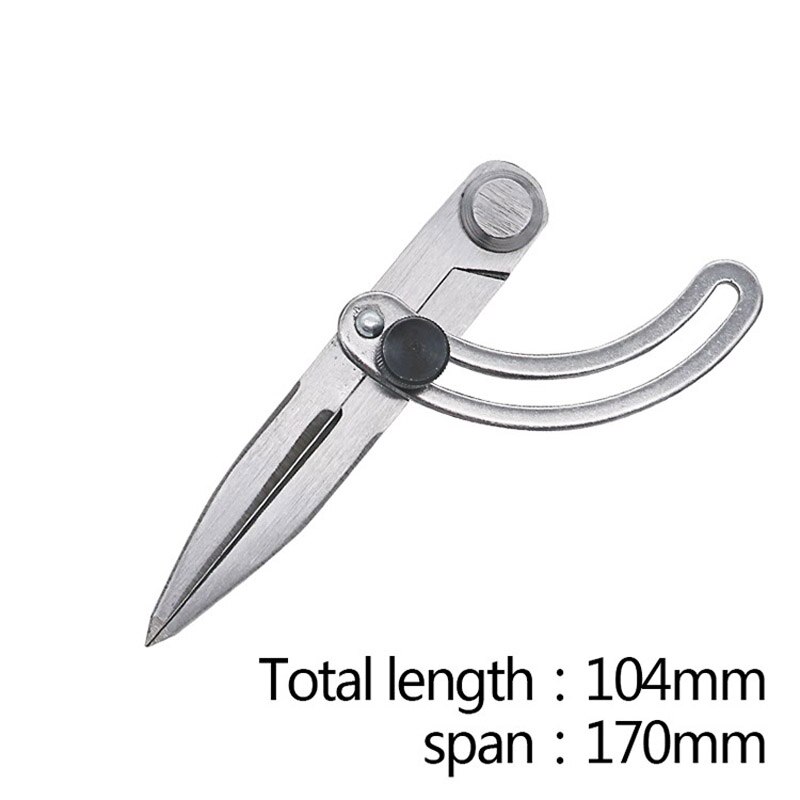 Compas d'espacement réglable, artisanat en cuir, outil rotatif, tracer bricolage bord Creaser point aile diviseur de ligne transversale compas A1: Span 170