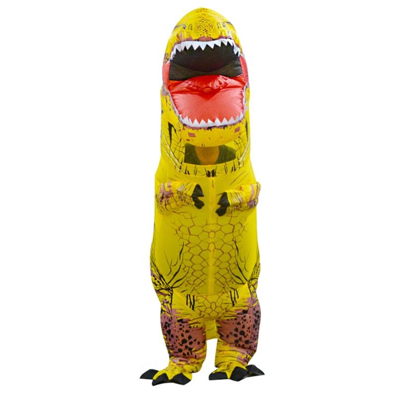 Inflatable Dinosaur Costume Mascot Child Adults Halloween Blowup Outfit Cosplay XX9E
