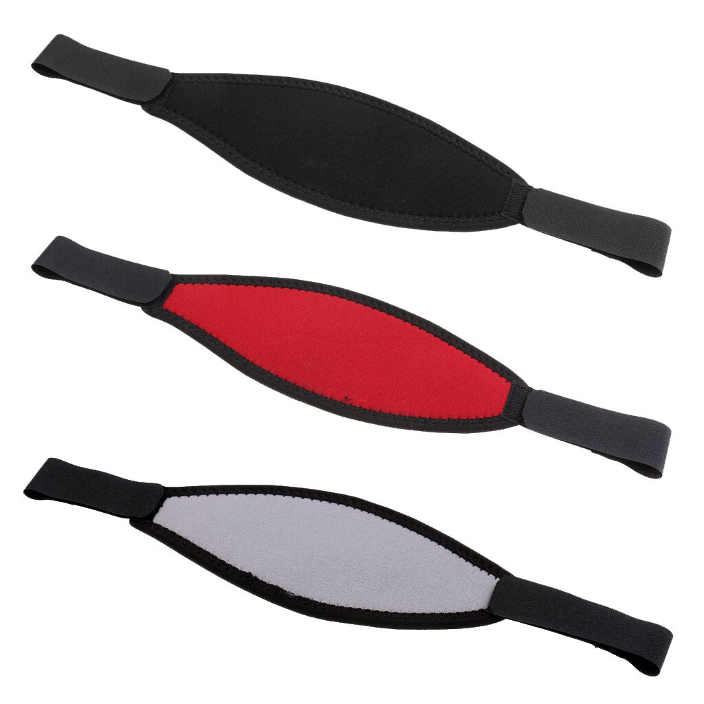 Dykning snorkling komfort neopren maske rem - let at justere - rød / sort / grå