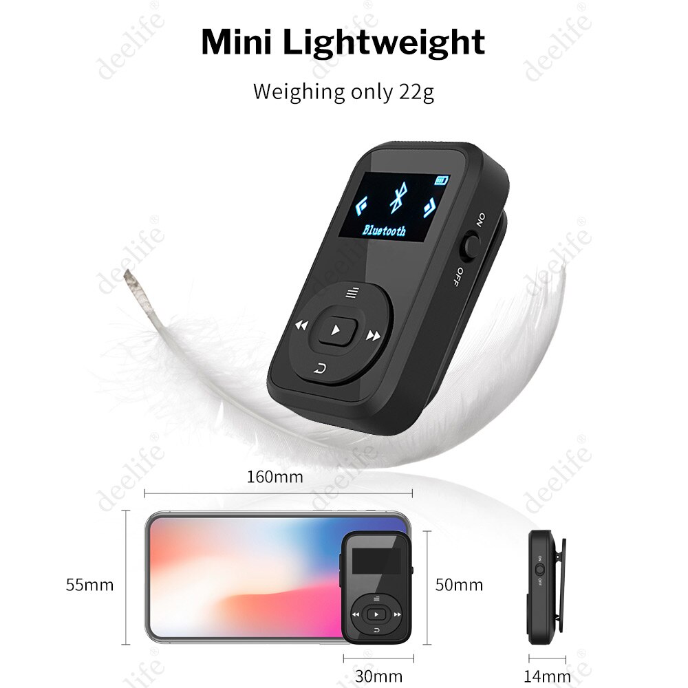Lauf MP3 Spieler Bluetooth Mit Kopfhörer Mini Radio Musik MP3 Spielen Tragbare Walkman Mit Radio/FM/Rekord Für Sport