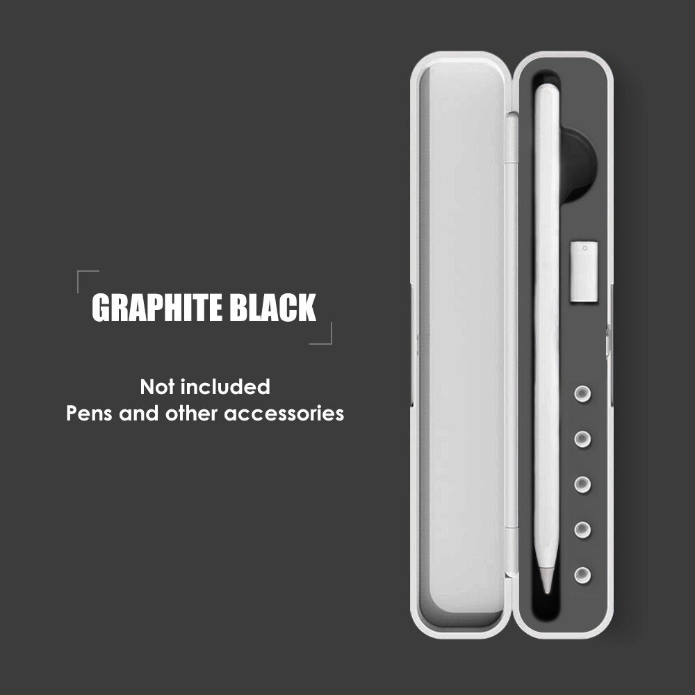 Boîte de rangement Portable pour Apple Pencil, étui de protection pour stylet tactile de tablette iPad: Black