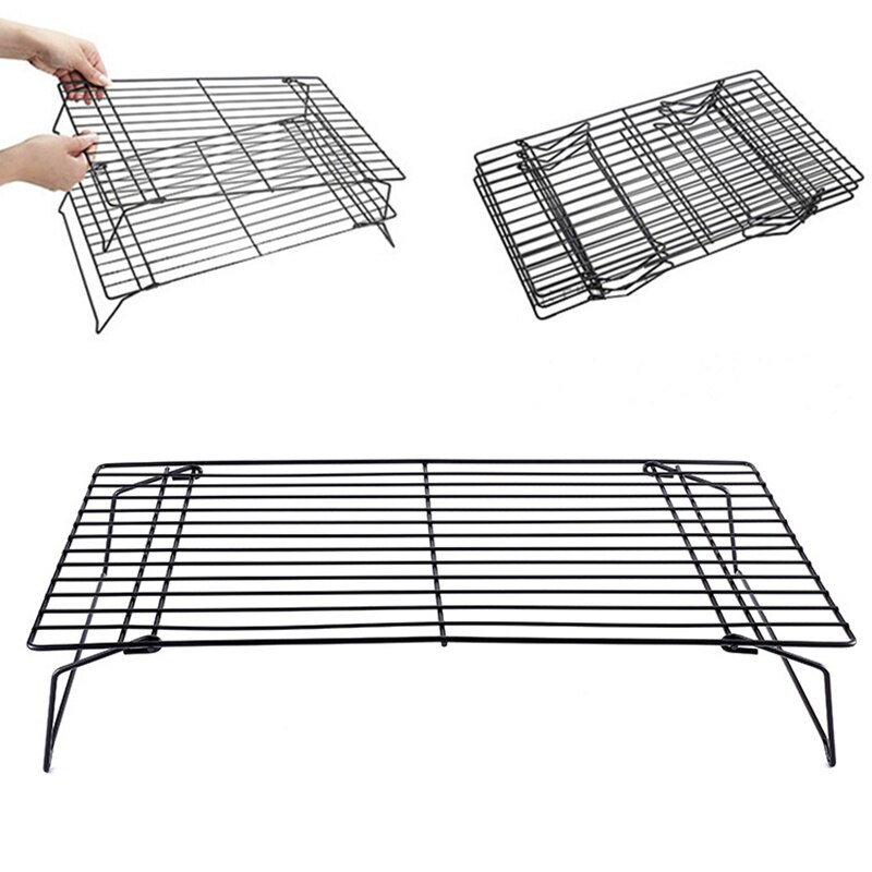 1PC Einzigen Schicht Draht Netz Brot Kuchen Keks Kühlung Gestell Edelstahl Ei Torte Backen Tablett Küche Grill Antihaft Regal