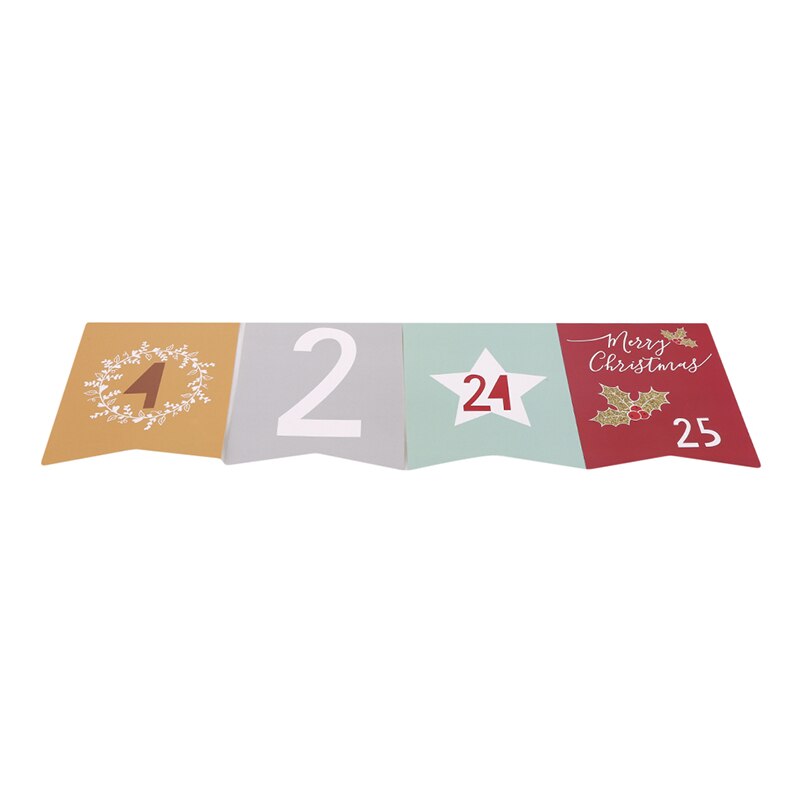 1-25 tal jul adventskalender papirpose dekorationer xmas hængende ornamenter godt år børn jul
