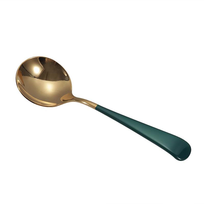 Kleurrijke Soep Lepel Elegante Koffie Lepels Rvs Dessert Lepels Keukengerei Mode Ronde Lepels Servies: 02