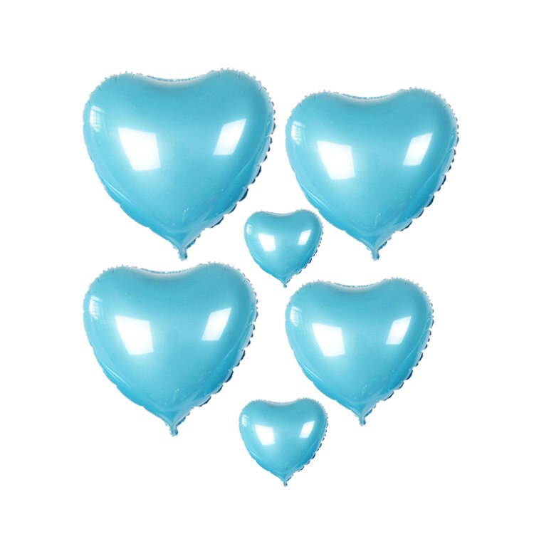 1 stk 18 tommer blå romantisk hjerteformet heliumballoner folie ballon fødselsdagsfest bryllupsdekorationer aluminium balloner