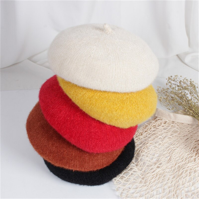 baby låve jenter lue beret vintervarmere fransk kunstner luer ski caps