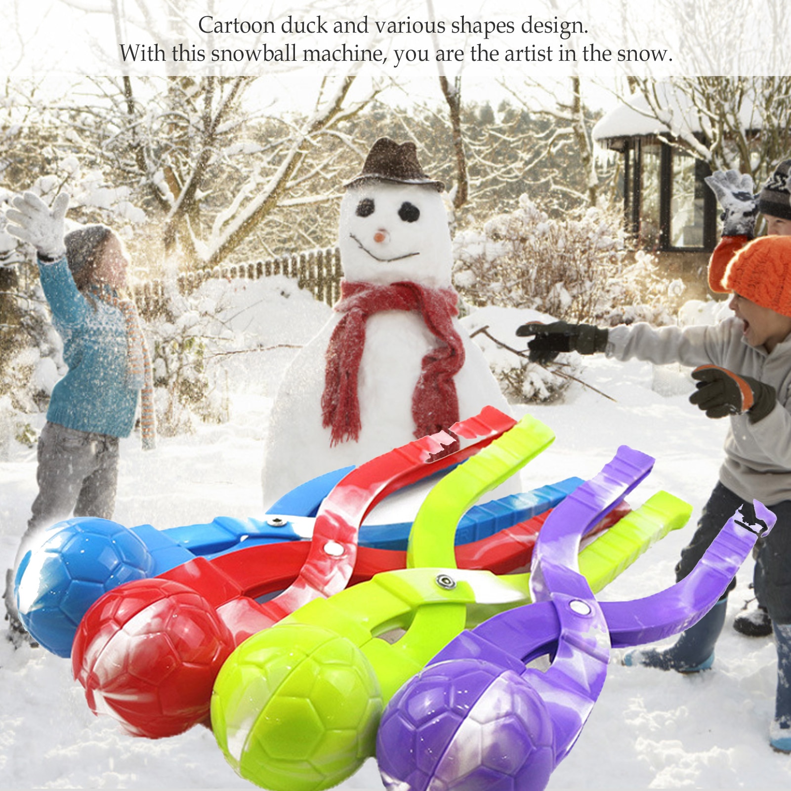 Karikatur SchöNe Ball Geformt Schneeball Hersteller Clip freundlicher draussen Winter Schnee Sand bilden Werkzeug Schnee Baller freundlicher Spiele