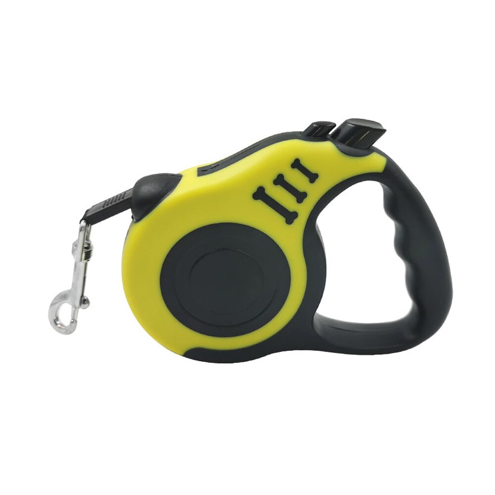 5/3M dauerhaft Hund Leine Automatische Versenkbare Nylon Katze Blei Verlängerung Welpen gehen Laufen Blei Roulette Für Hunde Haustier Liefert: Gelb / 5m