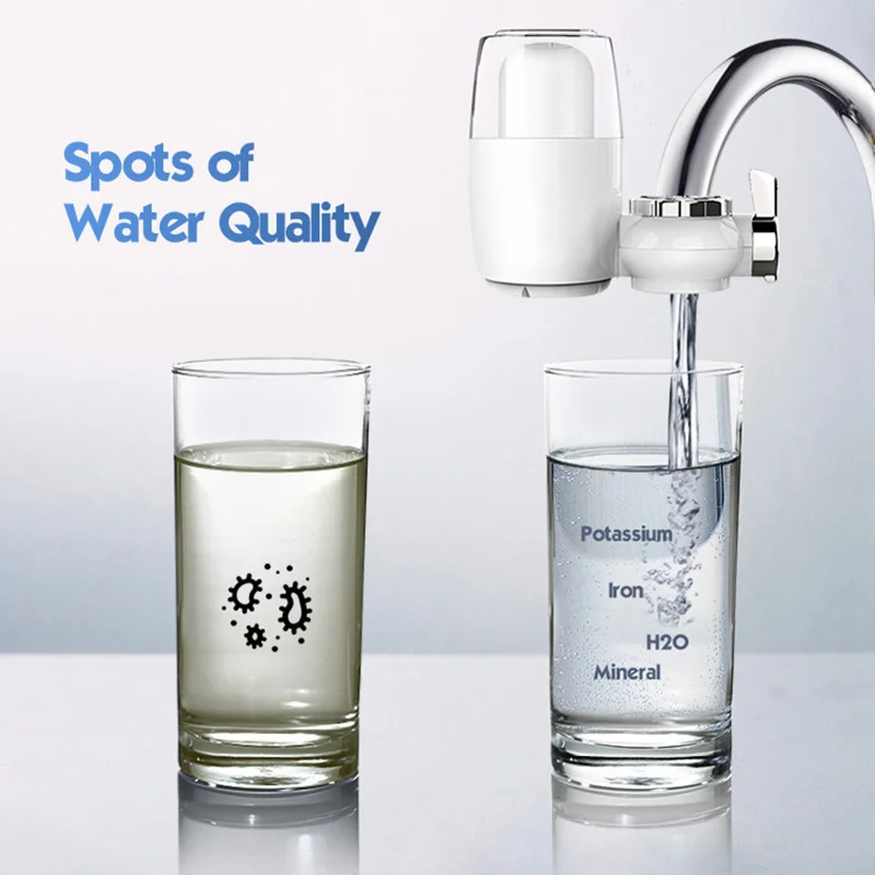 Huishoudelijke Kraan Waterzuiveraar Keramische Filter Kern Waterzuiveraar Kraan 5-Layer Filtratie Waterfilter Reinigbaar Filterelement