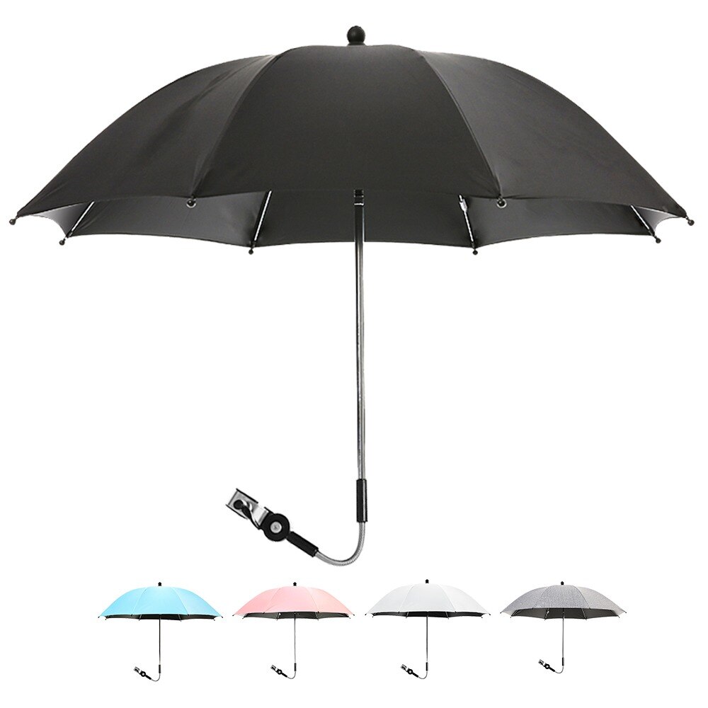 Baby Stroller Umbrella Adjustable Detachable Pram Baby Stroller Cover UV Rays Sun Parasol Umbrella Rain Protecter Outdoor Tools