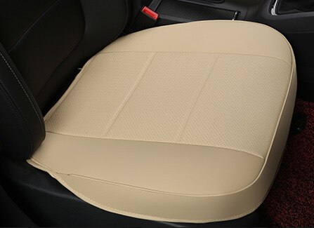 Pu Lederen Autostoel Pad, Auto Kussens, Non Slide Kussen Pads, universele Accessoires Enkele Covers X7 X15: New beige front 1pcs