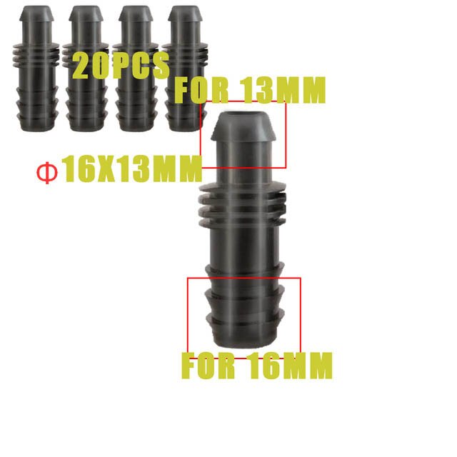 Buizen Fitting 16 20 Mm Tee Elleboog Gelijke Barb Connector End Plug Micro Drip Adapter & Pijp Haak Verbinding Bevestiging clips Tuin: 7