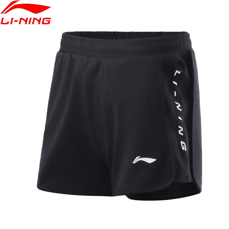 Li-Ning formación de mujeres sudor pantalones cortos 87% algodón, 13% de algodón Regular de poliéster con cordón li ning forro deportes pantalones cortos de AKSR110