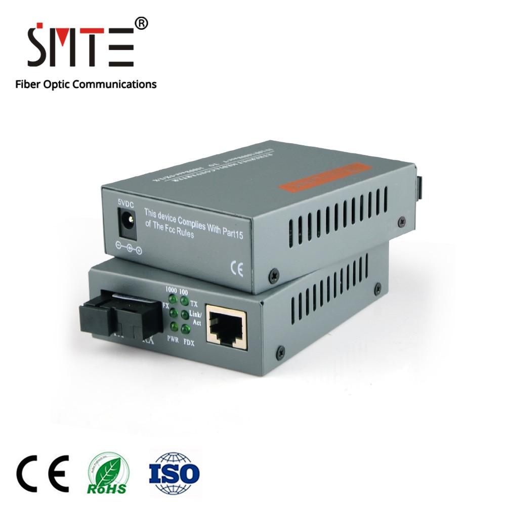 1 pair HTB-GS-03-A/B 3km 1000Mbps Single mode single fiber Gigabit Fiber Optic Ethernet Media Converter
