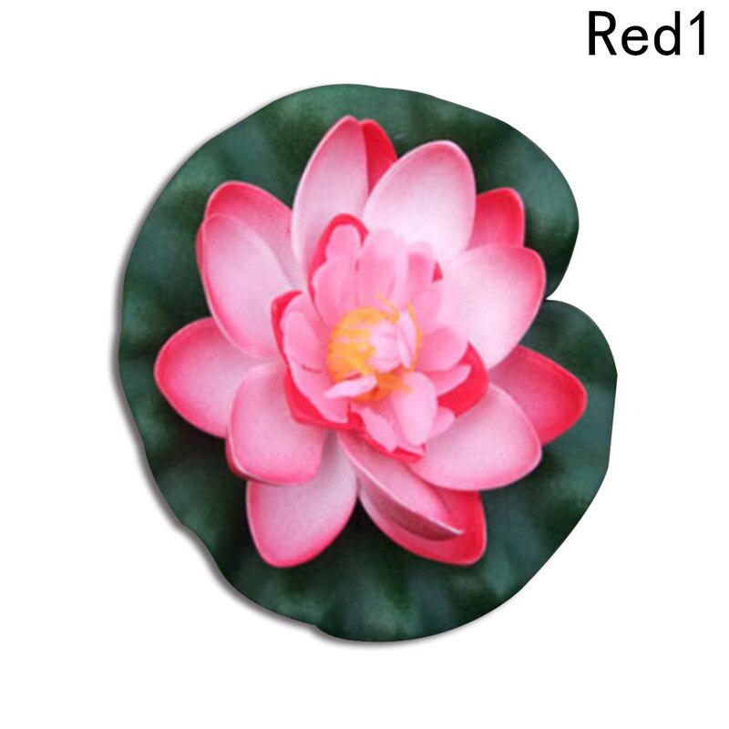 5Pcs Kunstmatige Drijvende Waterlelie Eva Lotus Bloem Vijver Decor 10Cm Rood Geel Blauw Roze Licht Roze Zwembad simulatie Lotus: HG11876RD1