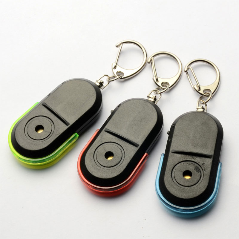 Whistle Sound LED Light Anti-Lost Alarm Key Finder Locator Keychain Device NC99