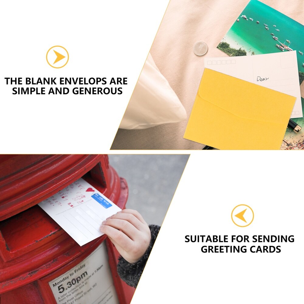 100Pcs Mini Blanco Enveloppen Kleurrijke Papier Enveloppen Foto Brief Enveloppen