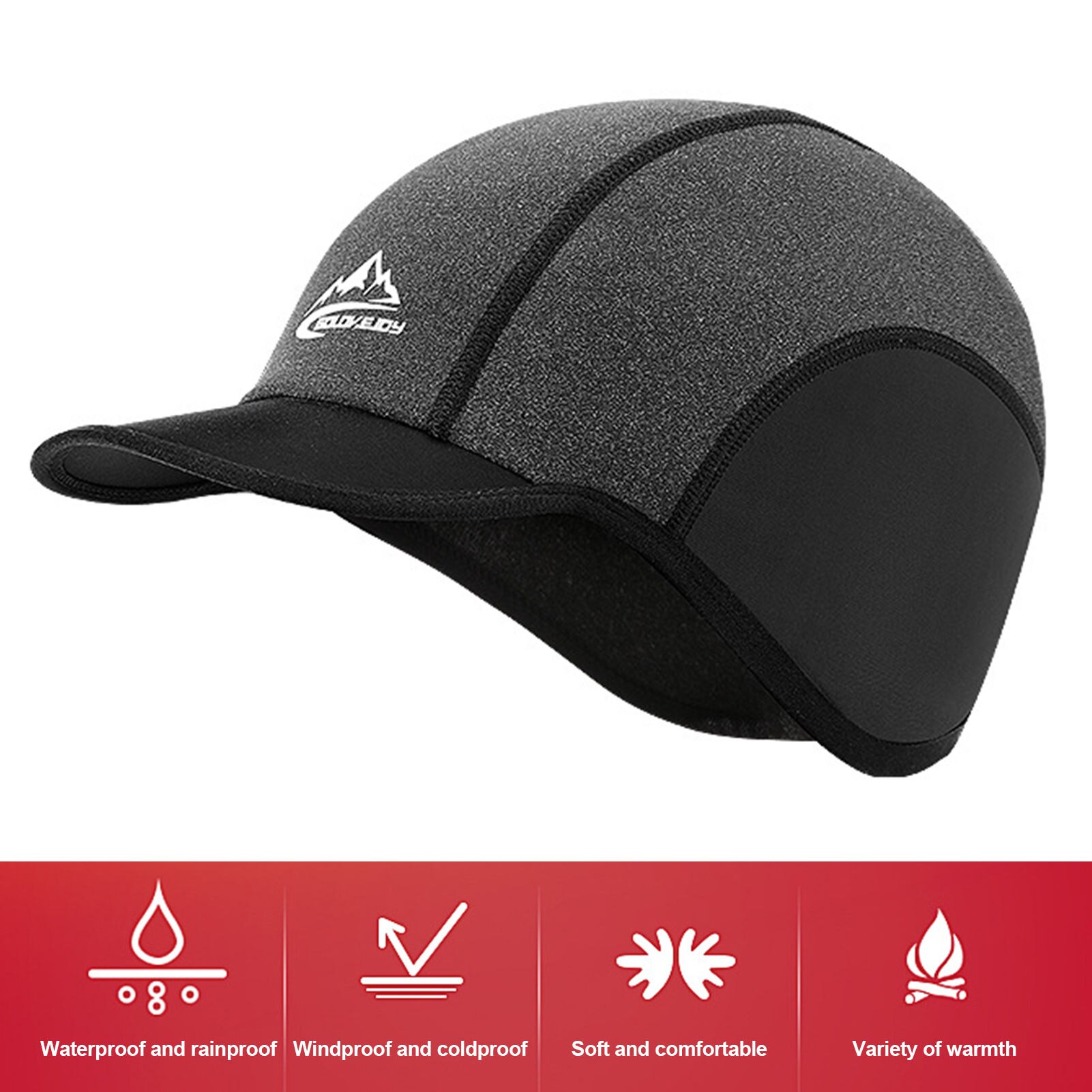 Winter Cycling Cap Bike Bicycle Cap Cycling Headwear Windproof Keep Warm Ski Cap Running Skiing Riding Thermal Waterproof Hat