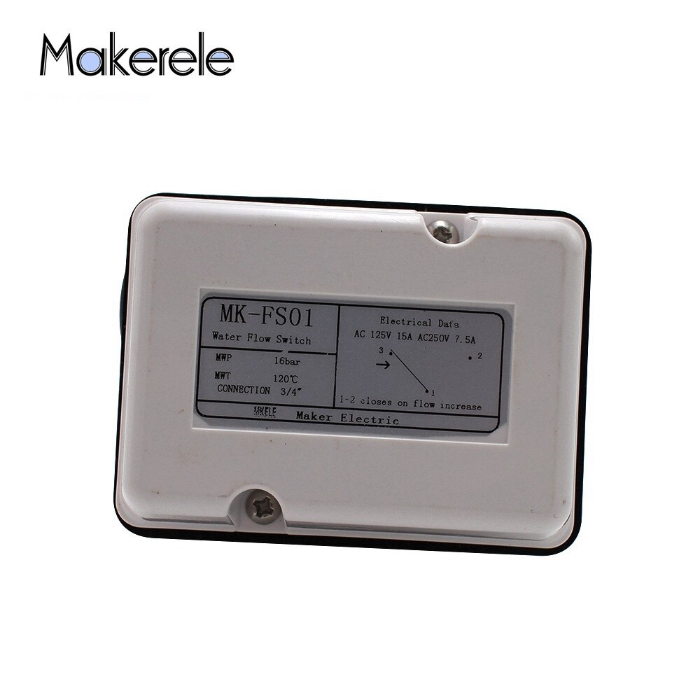 Flow Switches For Gas And Liquid Paddle Flow Sensor AC 250V 15A Durable MK-FS01 Air Flow Sensor Water Level Controller