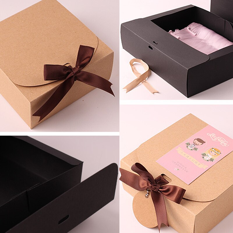 StoBag – boîte Kraft pour biscuits, emballage pour chemise de joyeux noël, impression personnalisée pour anniversaire et mariage, 10 pièces