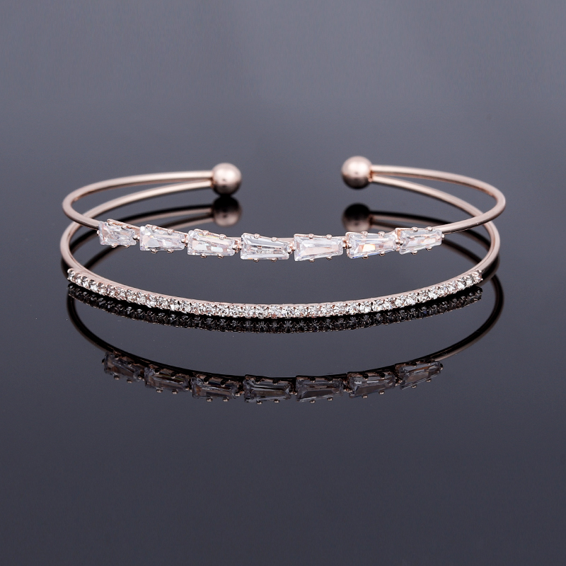 Brazalete abierto Guvivi para mujer, Zirconia cristalina Bohemia, Bohemia, pulseras y brazaletes para mujer, joyería de mano para mujer