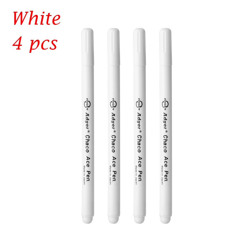 Caneta marcadora de tinta solúvel em água, ferramenta de borracha para escola, artigos de papelaria e escritório, peças suprimentos: White4