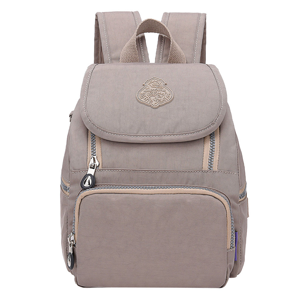 Nylon mini backpack women Shoulder Bag Waterproof Daily Shopping Backpack sac a dos femme voyage #G2: Khaki