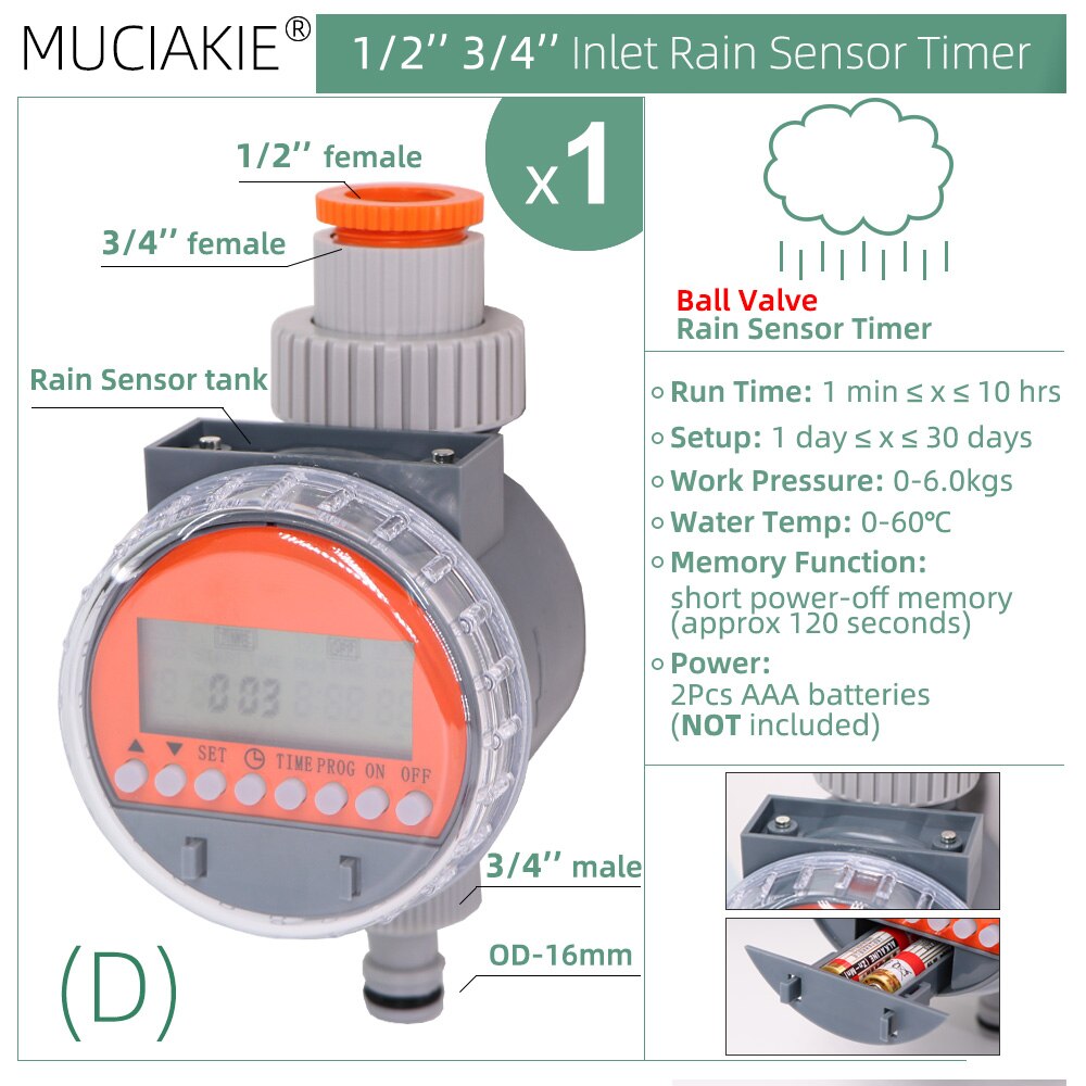 Garden Watering Timer Irrigation Controller Mechanical Automatic Sprinkler Programmable Valve Outdoor Hose Drip Sprinkler Tools: Blue