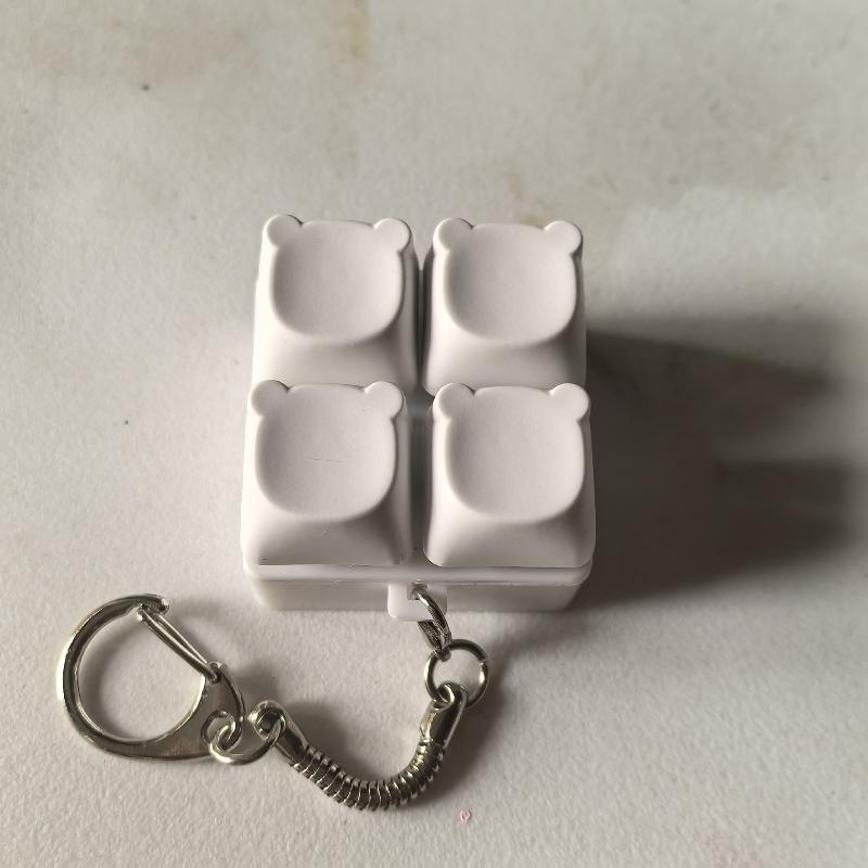 {kein Licht}9 Tasten Tastatur Tastenkappen zappeln Spielzeug Party betonen Linderung Diy Tastenkappen Spielzeug Tastaturkappe Fingerknopf zappeln Finger Keycap: khaki