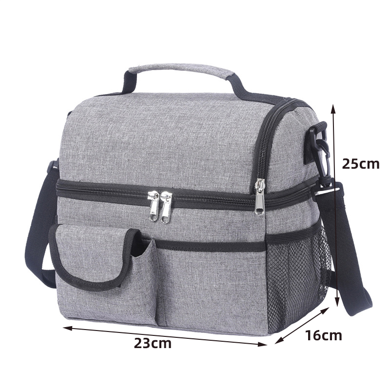 Portable Lunch Bag Women&#39;s Men&#39;s Thermal Cooler Rice Keep Fresh Pouch Picnic Food Heat for Work Nurse Kid School Bring Meal Pack: Style R