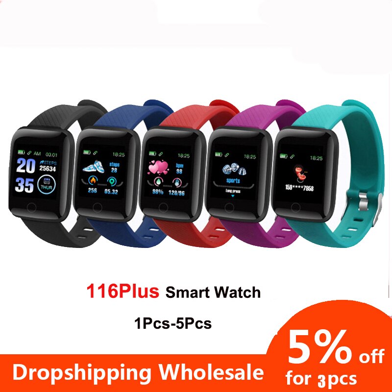 Original MoreFit 116 Plus Smart Watches Sport Smart Watch Wristband Heart Rate Monitor D13 Smartwatch VS Y68 D20 Smartwatches