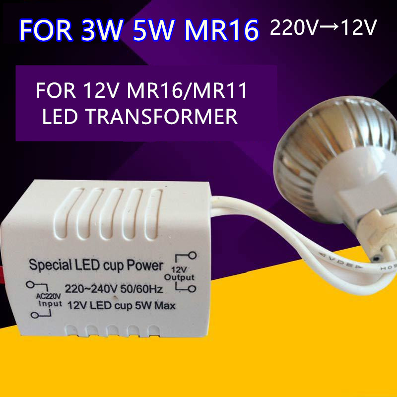 Led driver 18w led voeding led transformator 12v 5W 18w 28w 48w 72w 100w voor led strip mr16 mr11