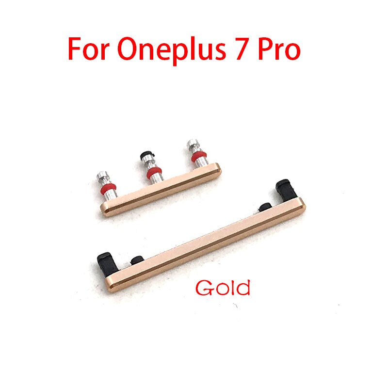 側のボリュームボタン + 電源オン/オフ Buttton キーセット交換部品 Oneplus 2 3 6T 7 プロ: 7 Pro Gold