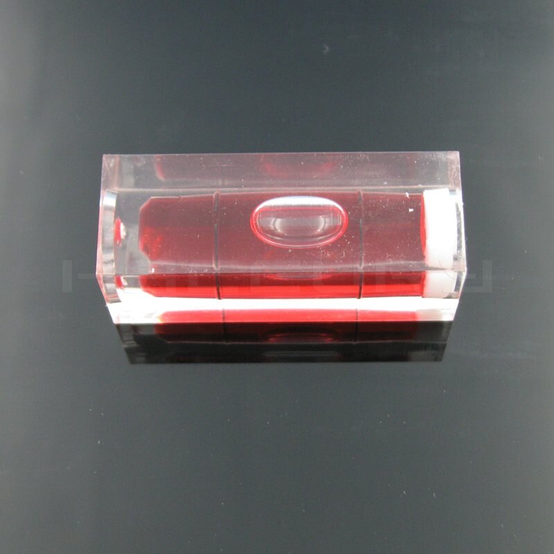 (10 stykker / parti) størrelse 15*15*40mm fotoramme vægniveau kvadratniveau måleinstrument boble vaterpas: Rød