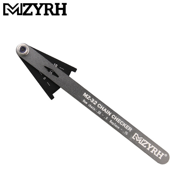 MZYRH MTB Bicycle Chain Wear Indicator Tool Chain Checker Kits Multi-Functional Chains Gauge Measurement For Mountain Road Bike: Titanium
